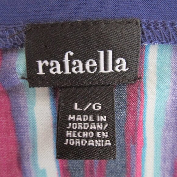 RAFAELLA WOMEN'S SIZE L DRESS PURPLE, FUCHSIA PINK, BLACK TUNIC 3/4 SLEEVES NWT - Picture 6 of 8